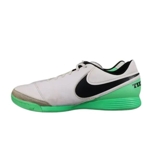 Nike Shoes Mens 13 Soccer Cleats Indoor TiempoX Athletic Leather White Green Low main image 15
